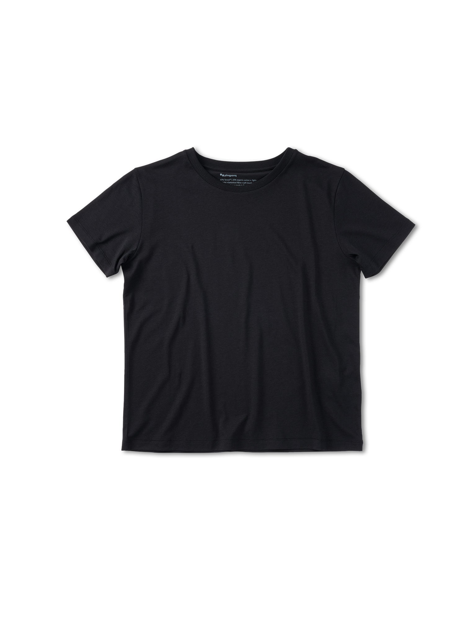 pinqponq-tencel-t-shirt-female-relaxed-fit-wooden-black image 1