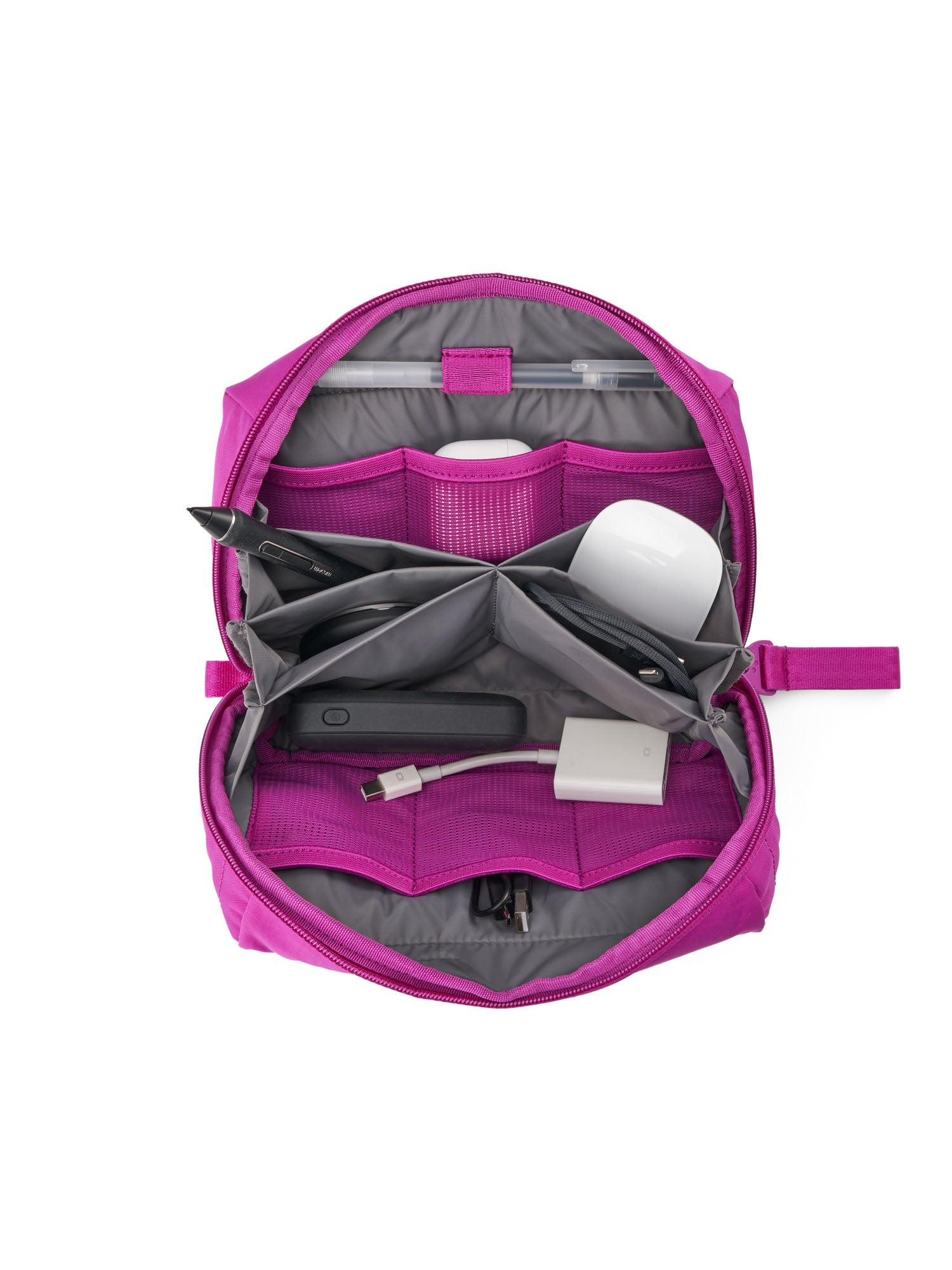 pinqponq-tech-pouch-organizer-crinkle-fuchsia image 1