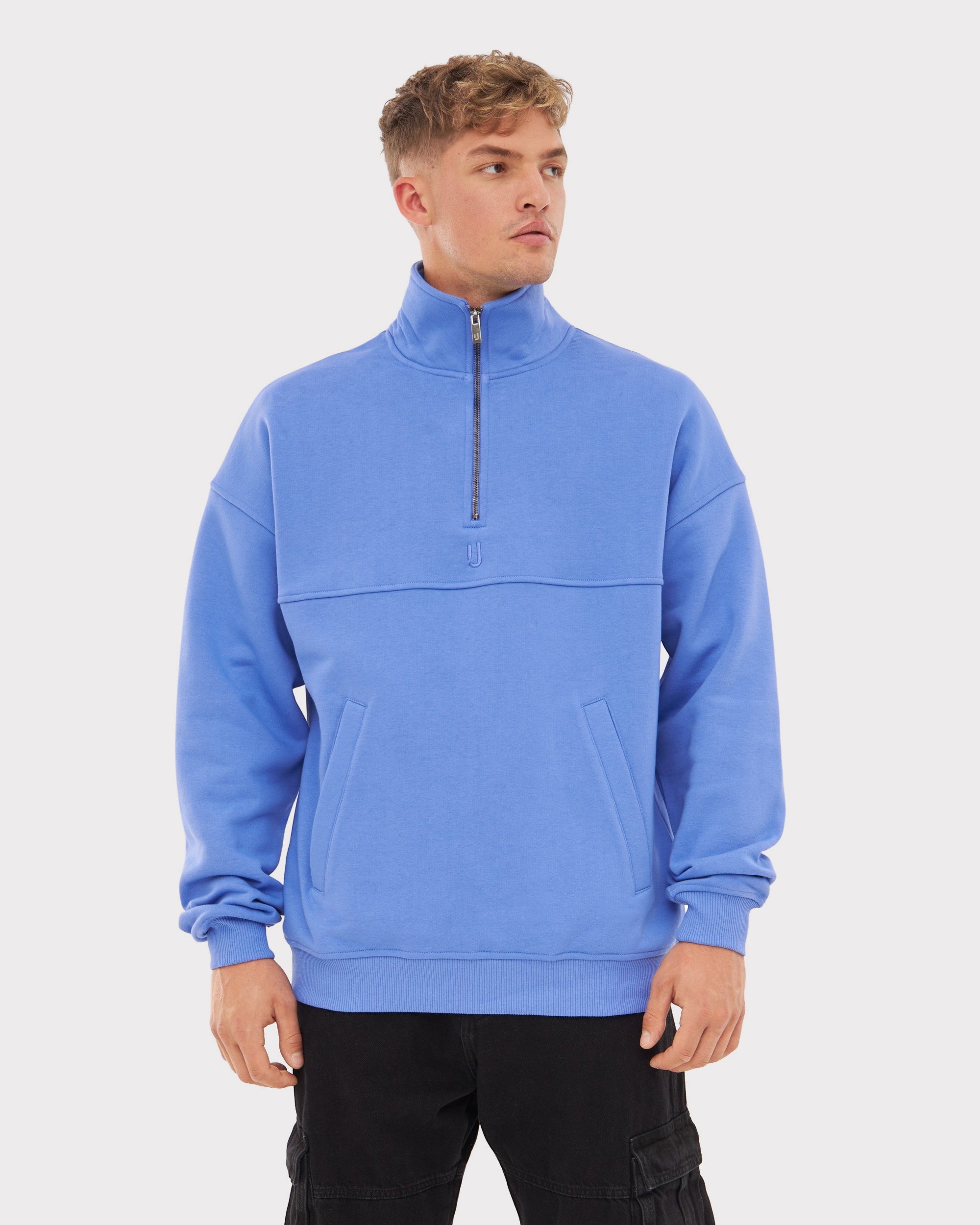 johnny-urban-half-zip-sweatshirt-cooper-troyer-mit-k-ngurutasche image 6