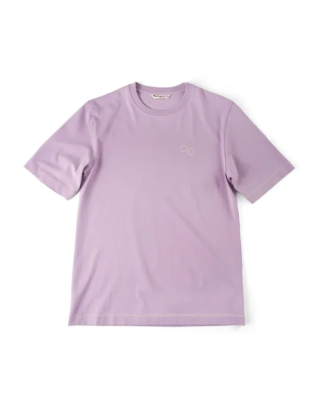 pinqponq-t-shirt-cotton-graphic-herren-crafted-lilac image 1