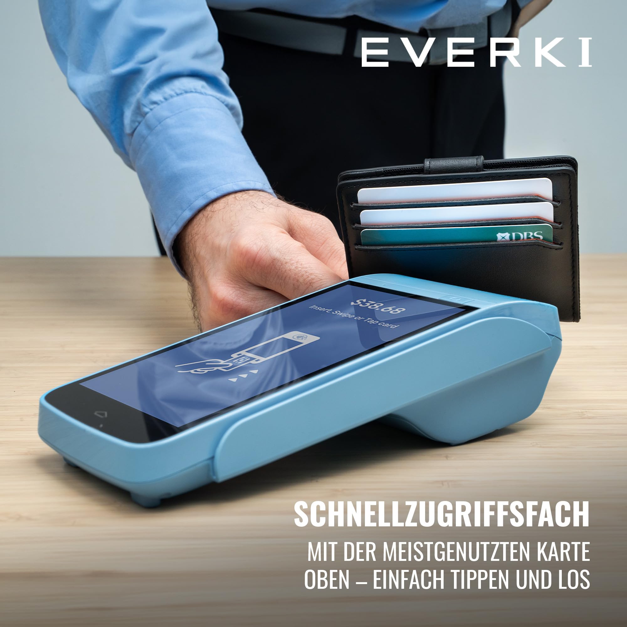 everki-rfid-geldb-rse-herren-leder-slim-wallet-schwarz-mit-m-nzfach image 4