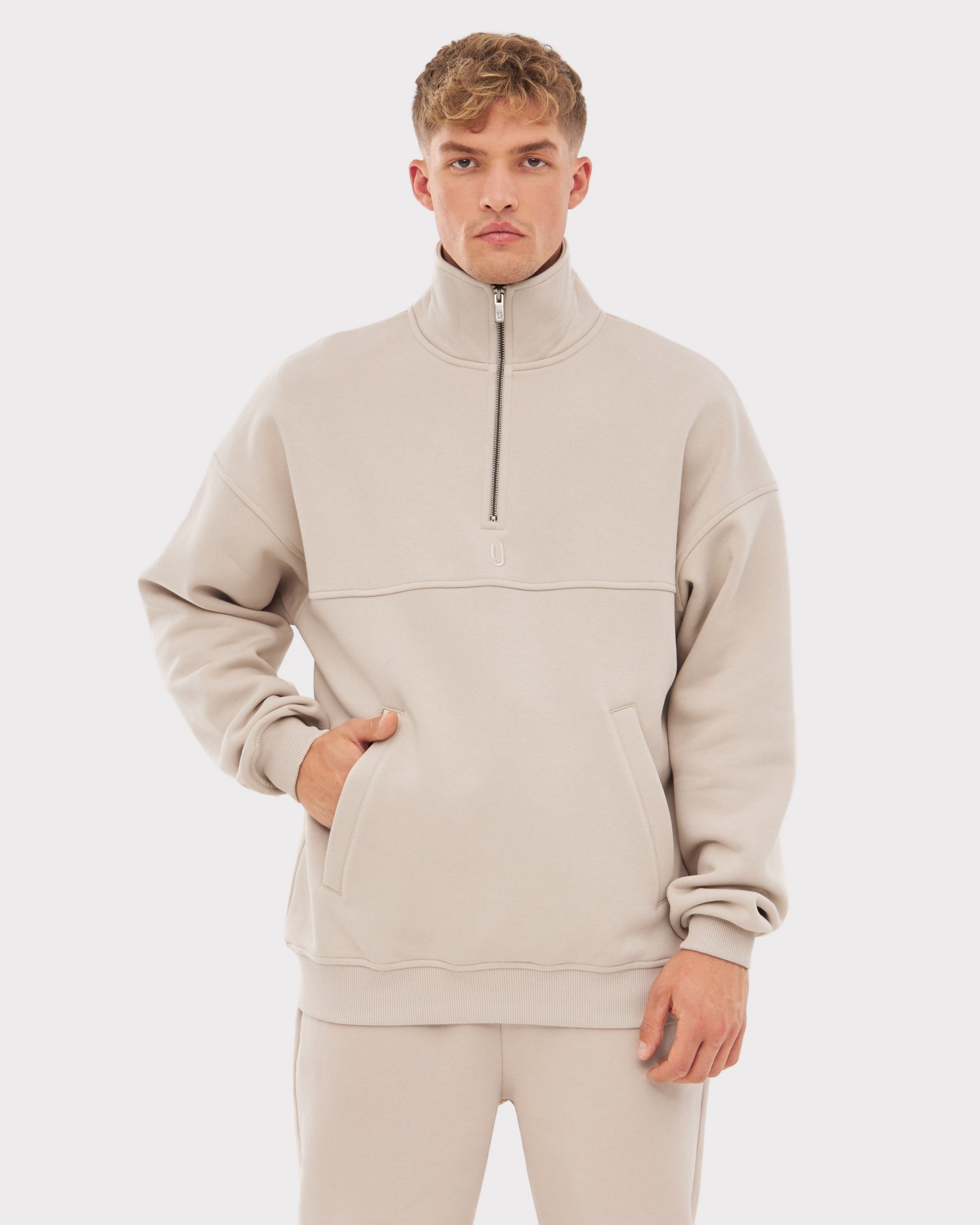 johnny-urban-half-zip-sweatshirt-cooper-troyer-mit-k-ngurutasche image 3