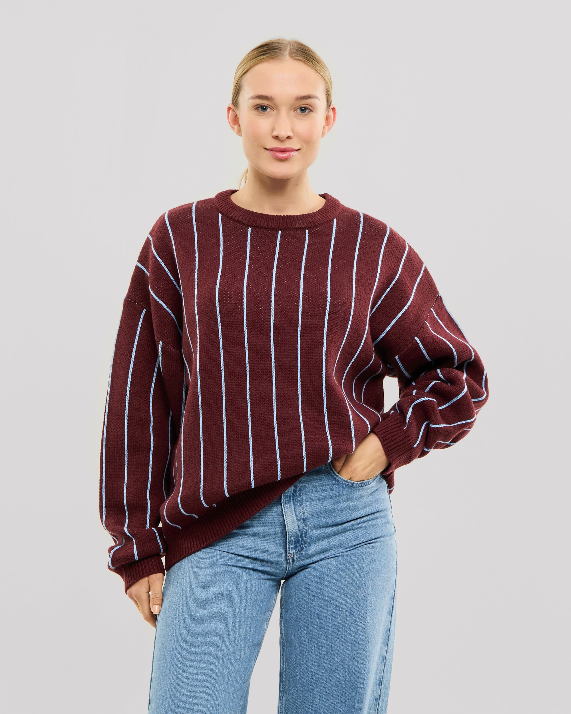 johnny-urban-strickpullover-levin-fitted-oversize-streifen-pullover image 2