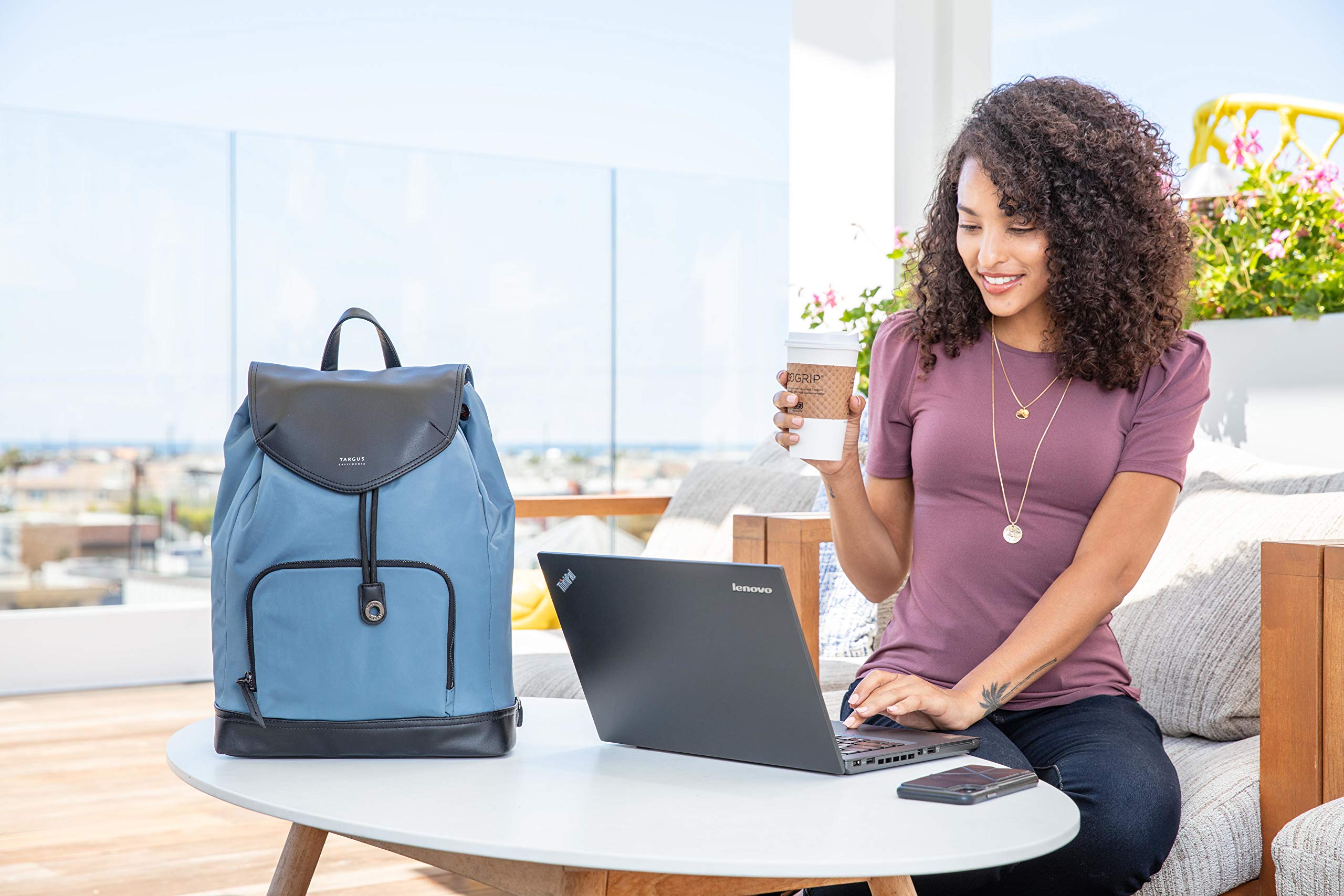 targus-newport-tsb96403gl-15-notebookrucksack-mit-kordelverschluss-blau image 2