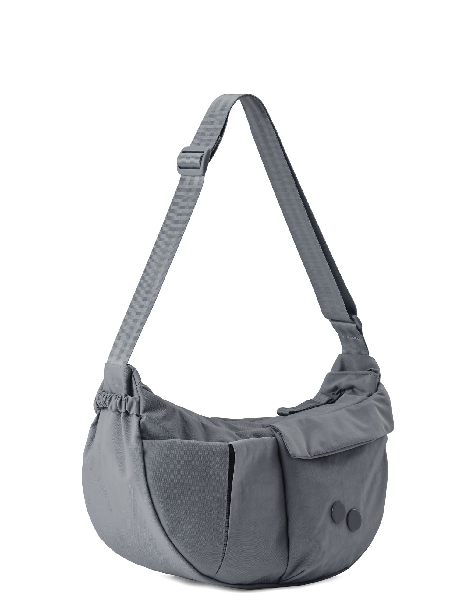pinqponq-krumm-medium-crossbody-banana-bag-crinkle-grey-7-5-l image 5