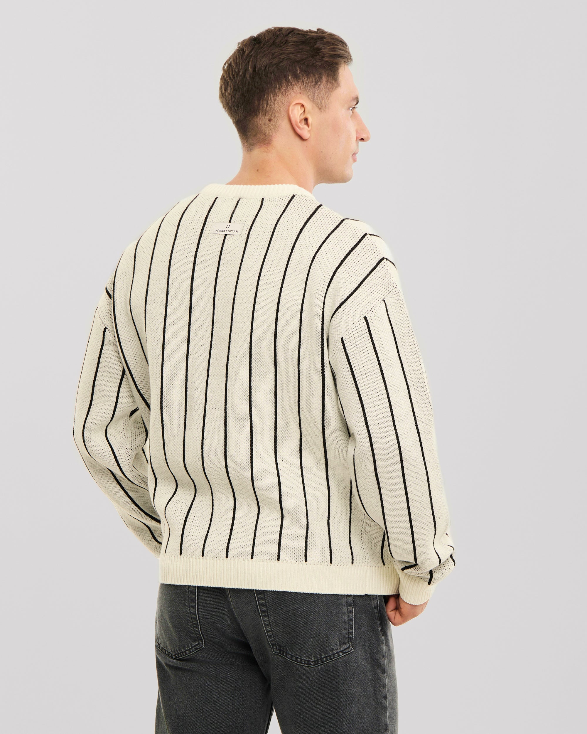 johnny-urban-strickpullover-levin-fitted-oversize-streifen-pullover image 5