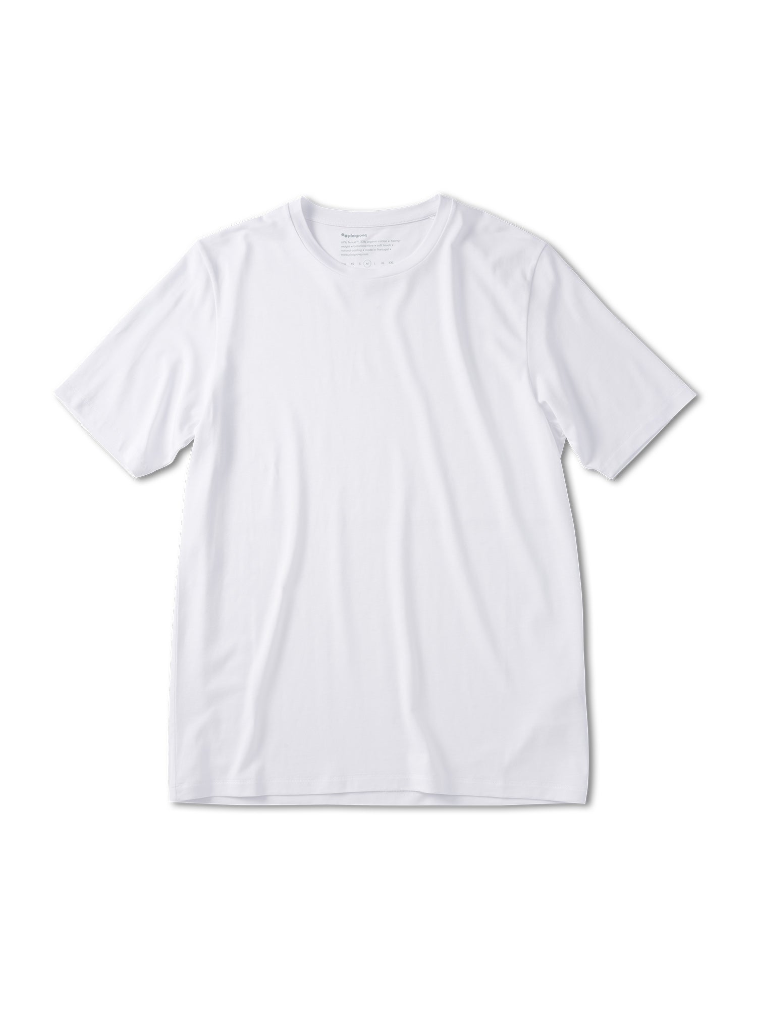 pinqponq-t-shirt-tencel-herren-slim-fit-wooden-white image 1