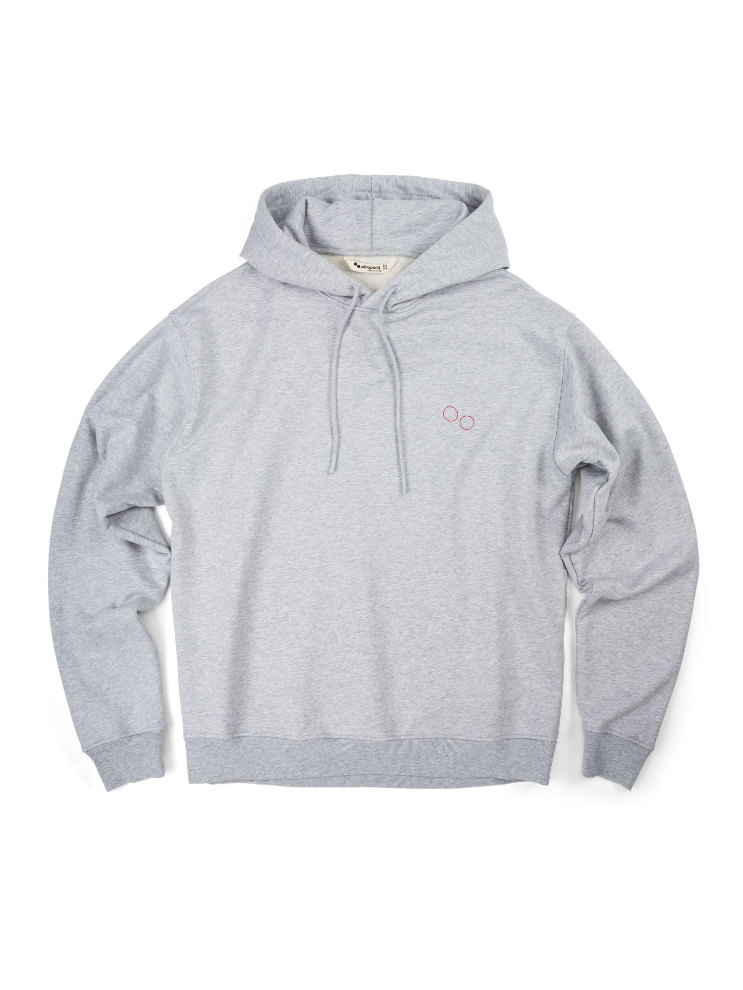 pinqponq-hoodie-cotton-graphic-grey-melange-pelle-cass-tennis-unisex image 2