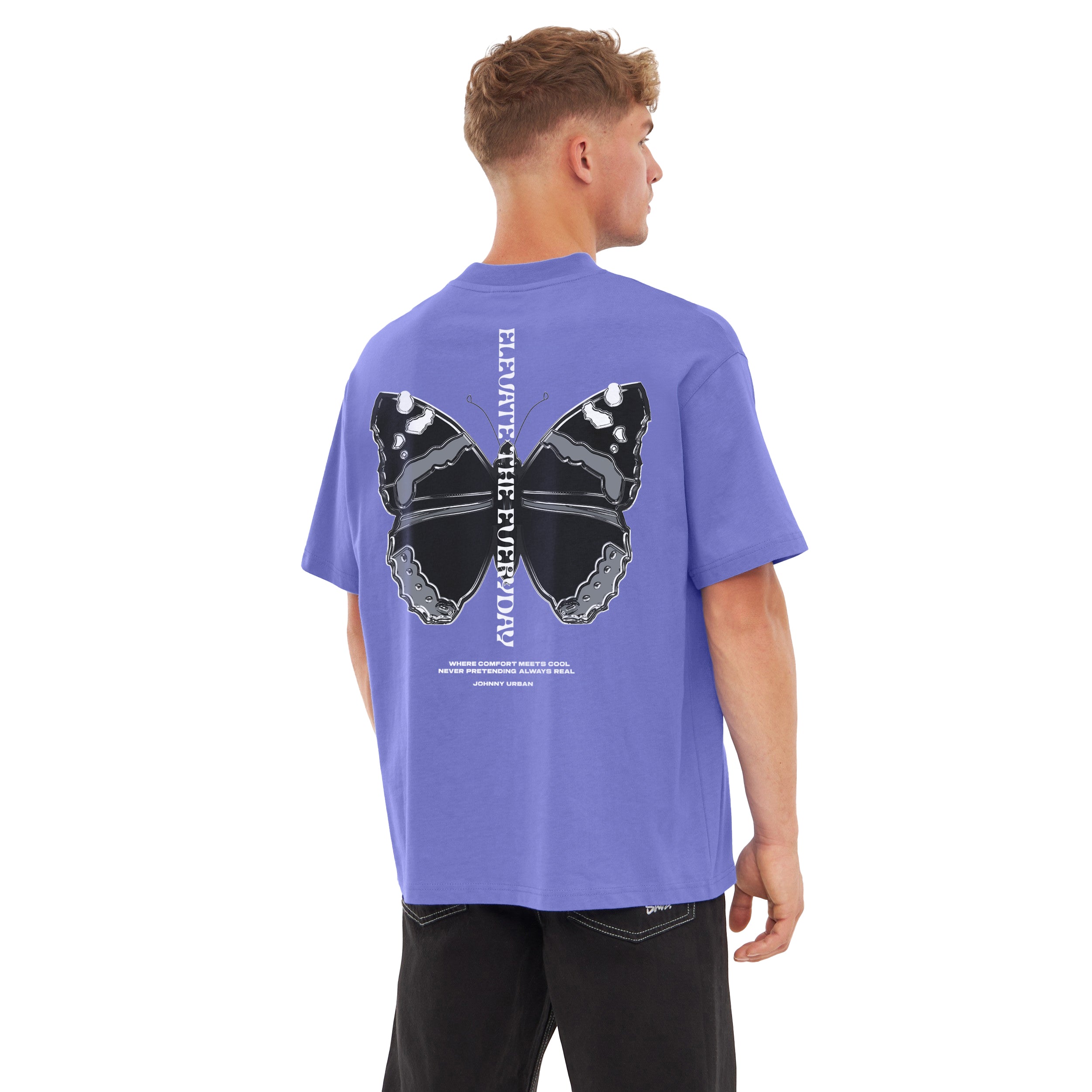 johnny-urban-t-shirt-sammy-chrome-butterfly-oversize-shirt-unisex image 3