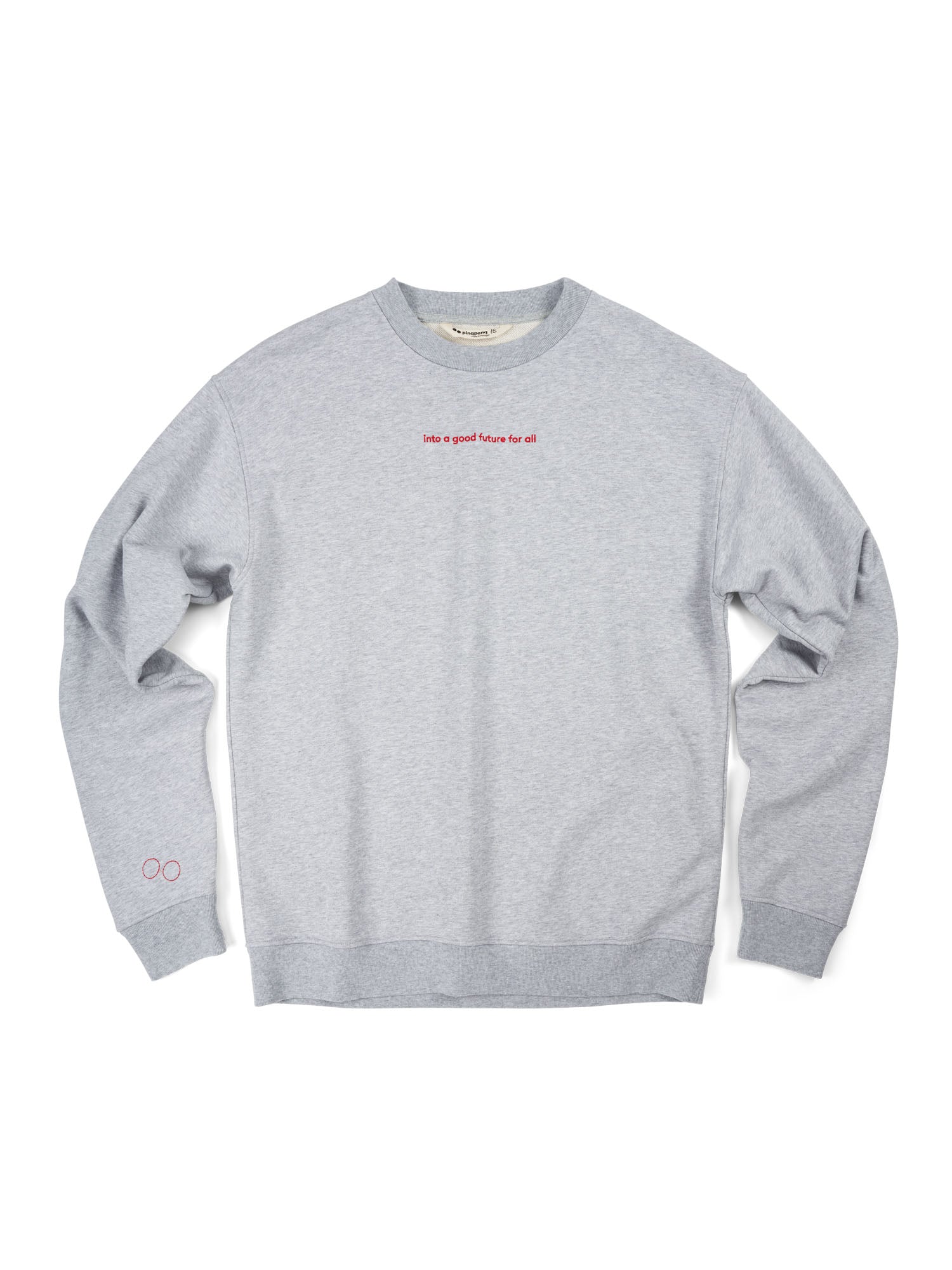 pinqponq-sweatshirt-cotton-future-grey-melange-unisex image 1