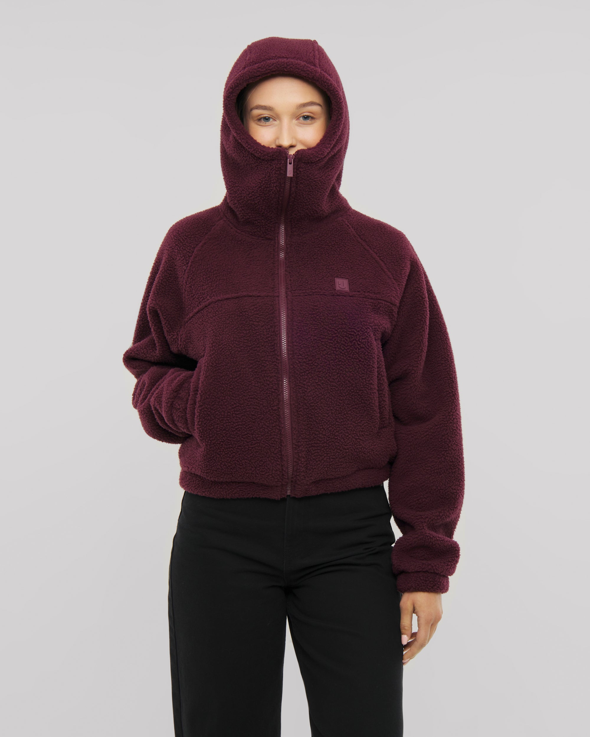 johnny-urban-cropped-fleecejacke-nova-fleece-mit-kapuze image 4