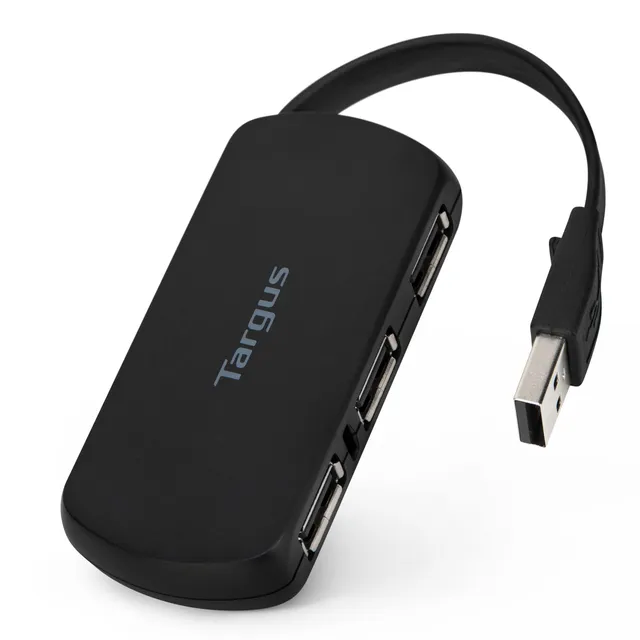 targus-ach114eu-4-port-usb-2-0-hub-kompakt-mit-festem-kabel image 1