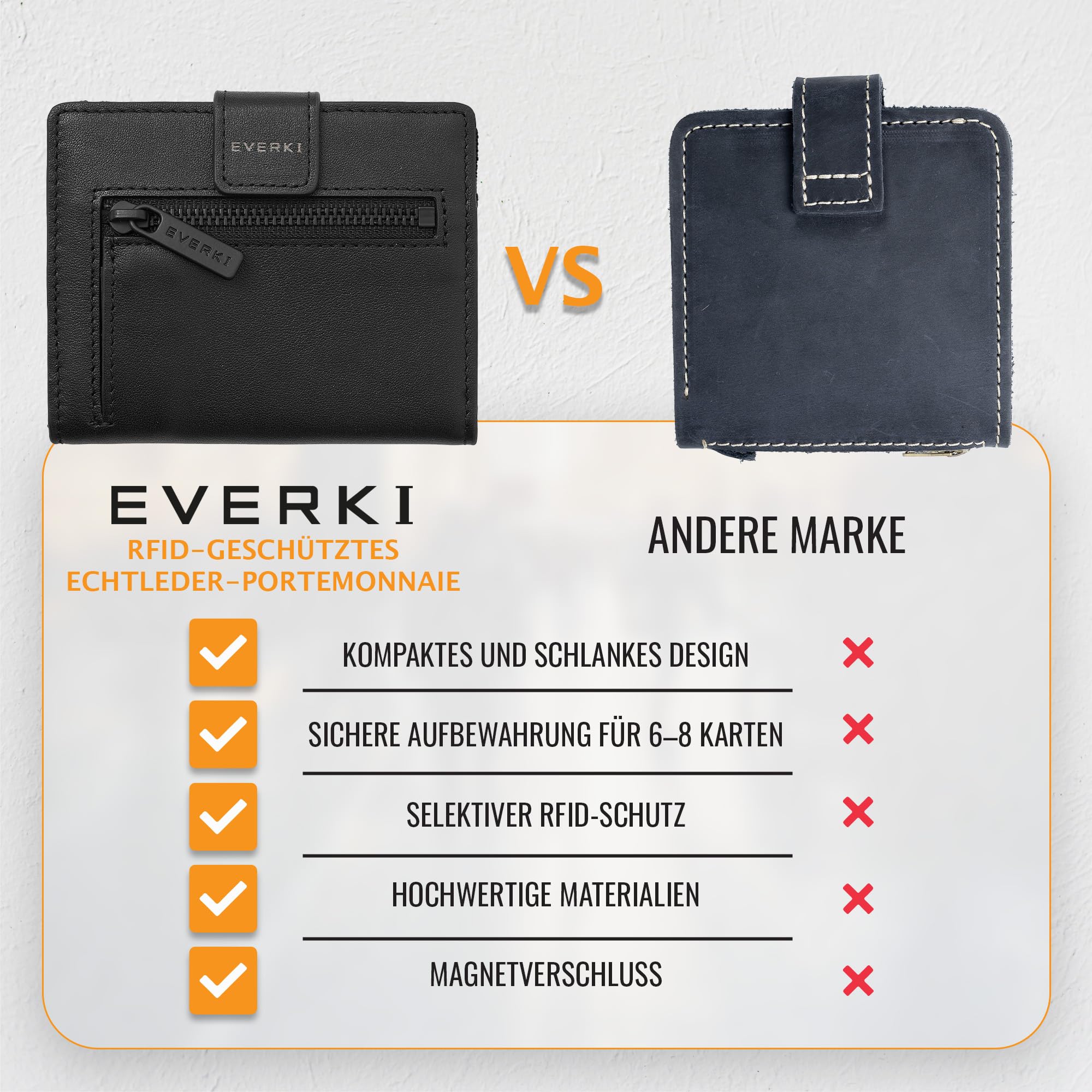 everki-rfid-geldb-rse-herren-leder-slim-wallet-schwarz-mit-m-nzfach image 8