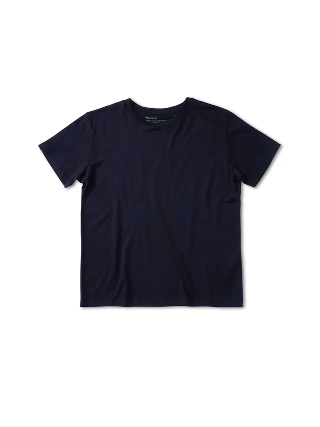 pinqponq-t-shirt-merino-female-sheep-navy image 1