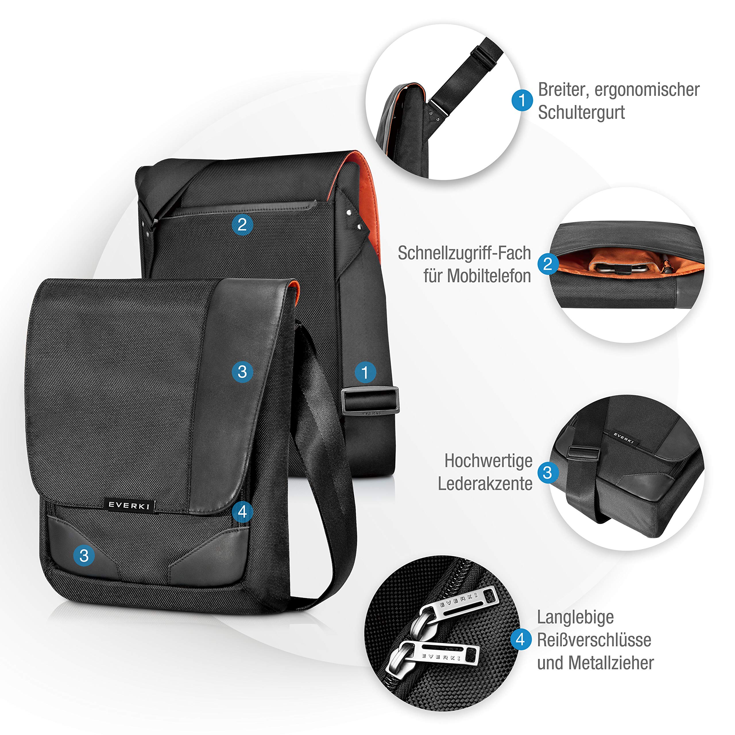 everki-venue-xl-premium-messenger-12-13-3-zoll-umh-ngetasche-schwarz image 5