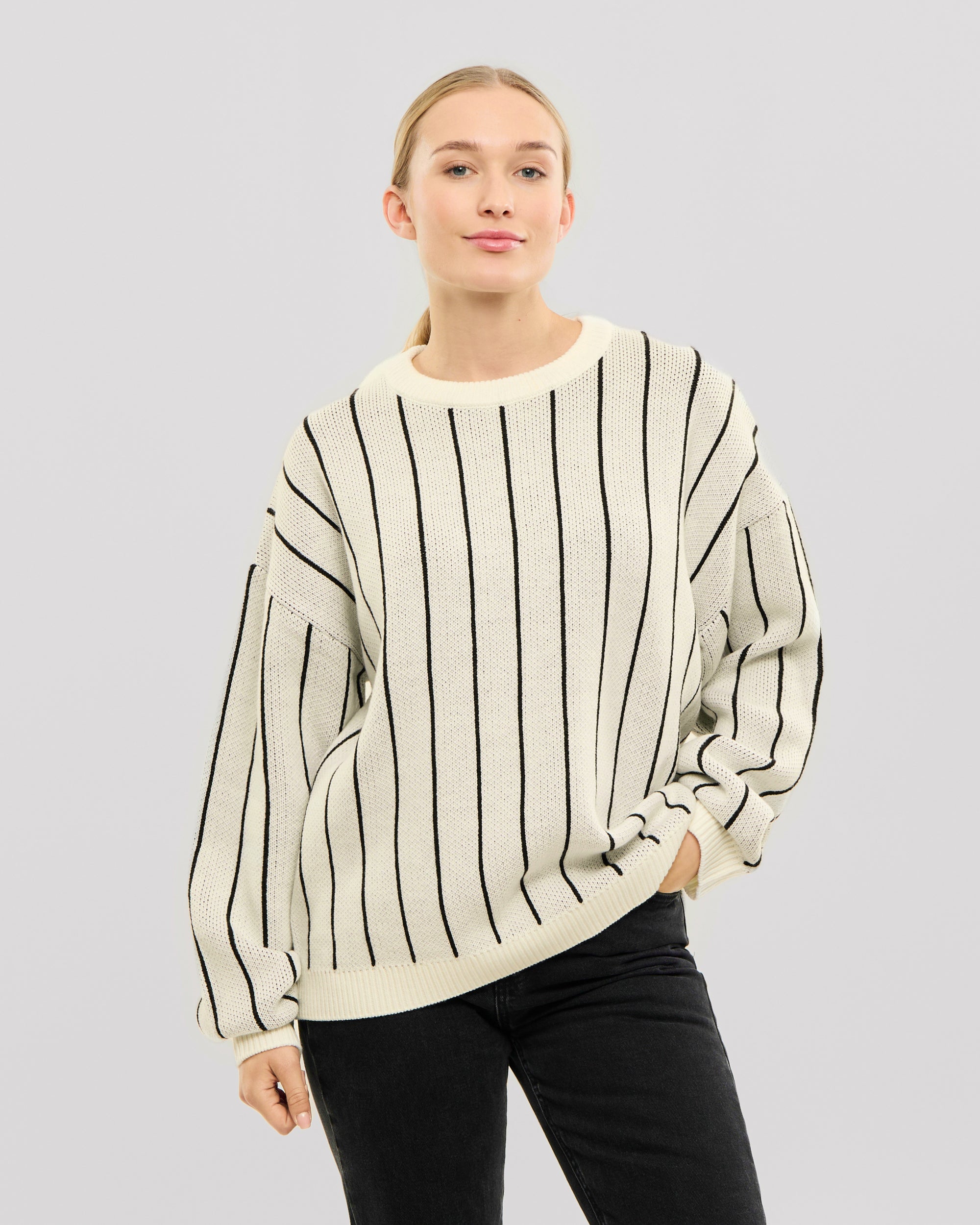 johnny-urban-strickpullover-levin-fitted-oversize-streifen-pullover image 6