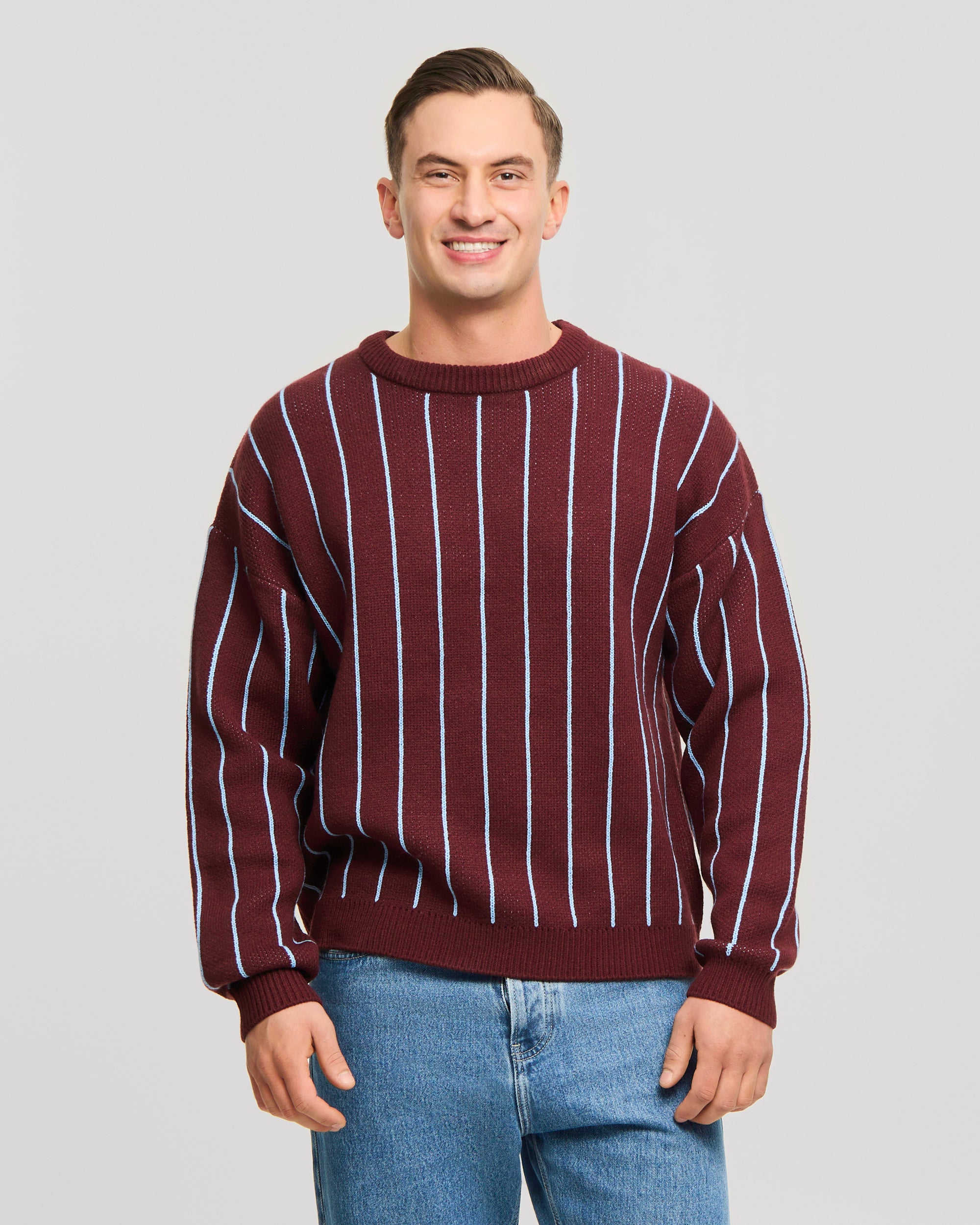 johnny-urban-strickpullover-levin-fitted-oversize-streifen-pullover image 1