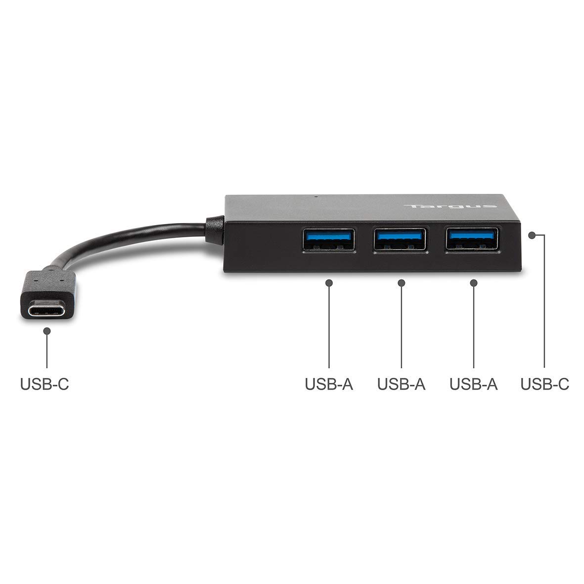 targus-ach922euz-usb-c-hub-auf-3x-usb-a-und-1x-usb-c-schwarz image 4