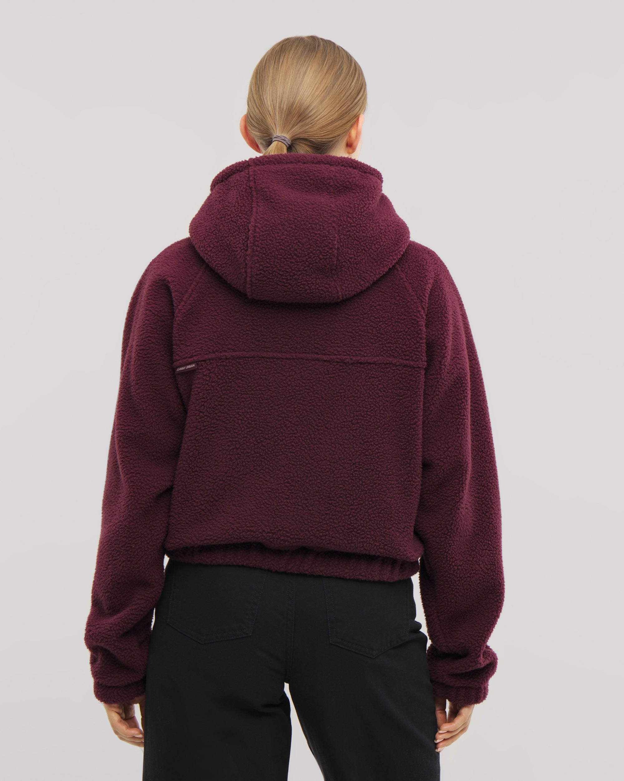 johnny-urban-cropped-fleecejacke-nova-fleece-mit-kapuze image 2