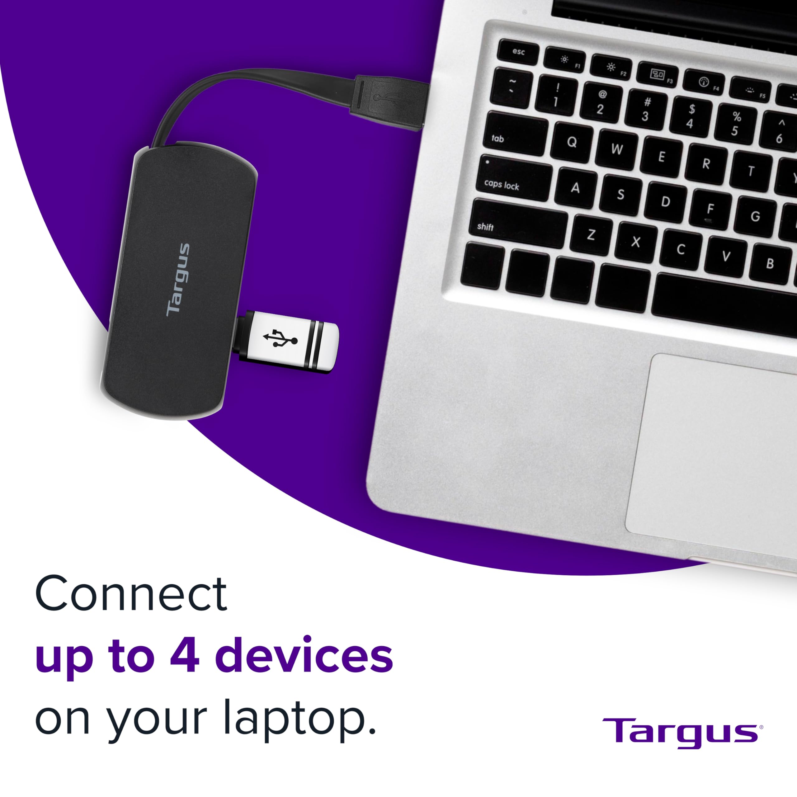 targus-ach114eu-4-port-usb-2-0-hub-kompakt-mit-festem-kabel image 4
