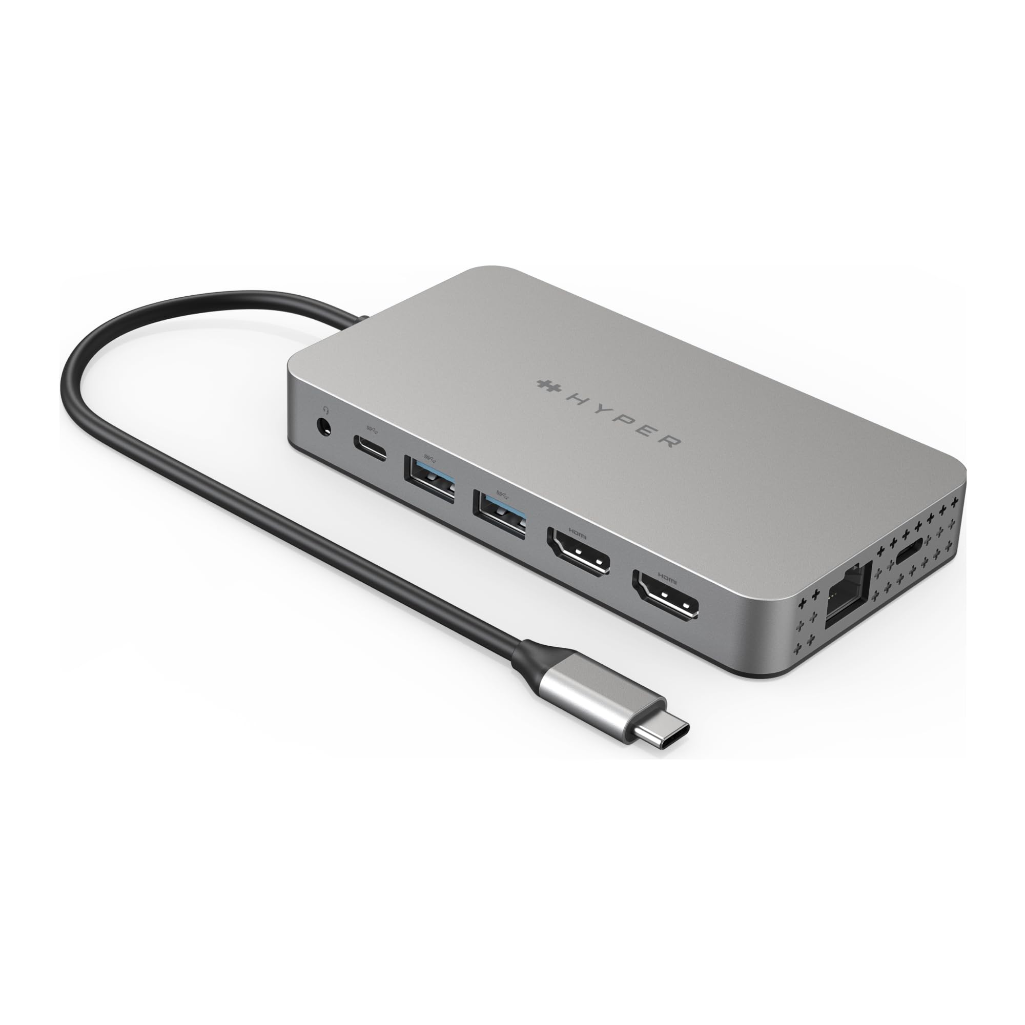 targus-hyper-universal-usb-c-hub-10-in-1-dockingstation-silber image 1