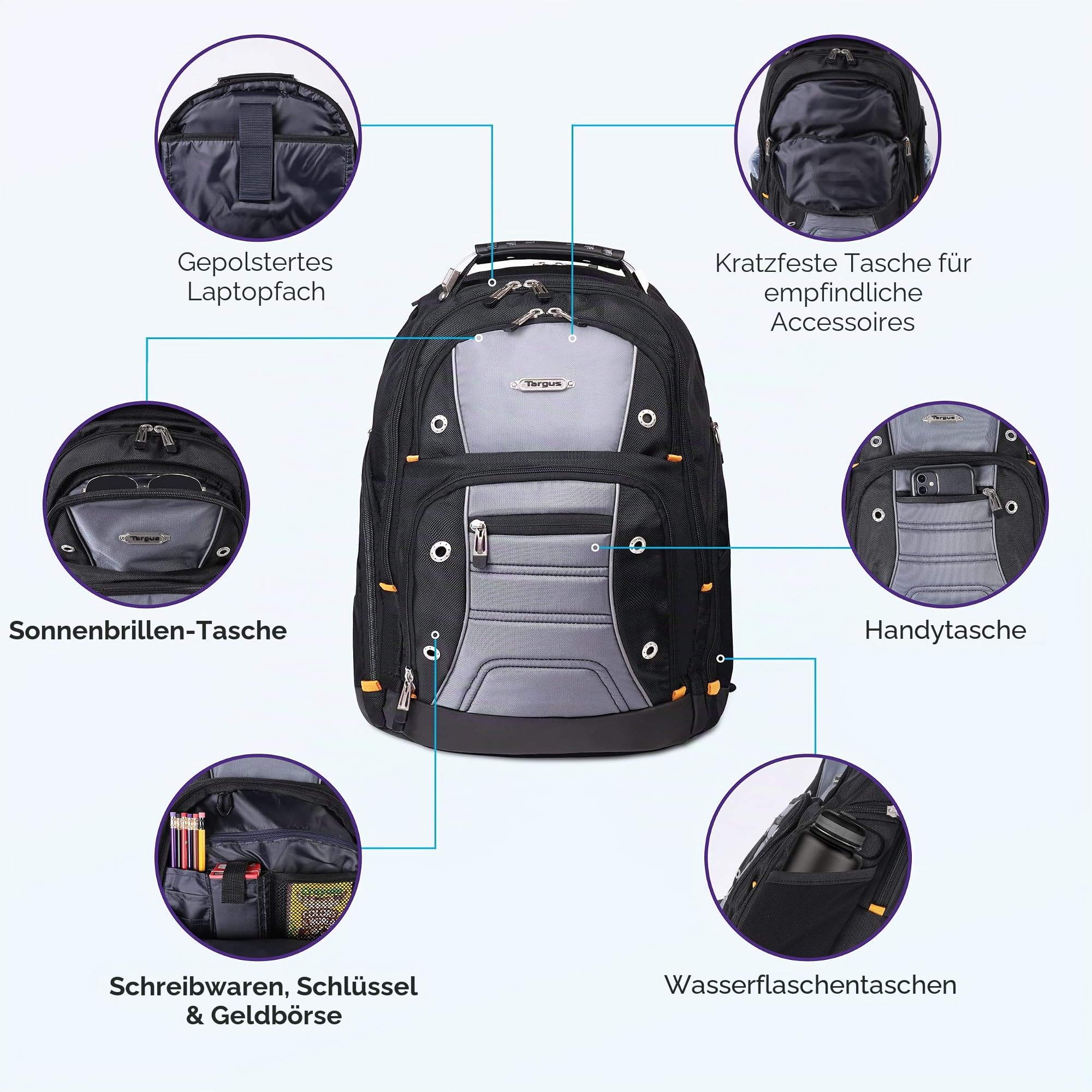targus-driftertrek-laptop-rucksack-mit-usb-power-pass-thru-port image 6