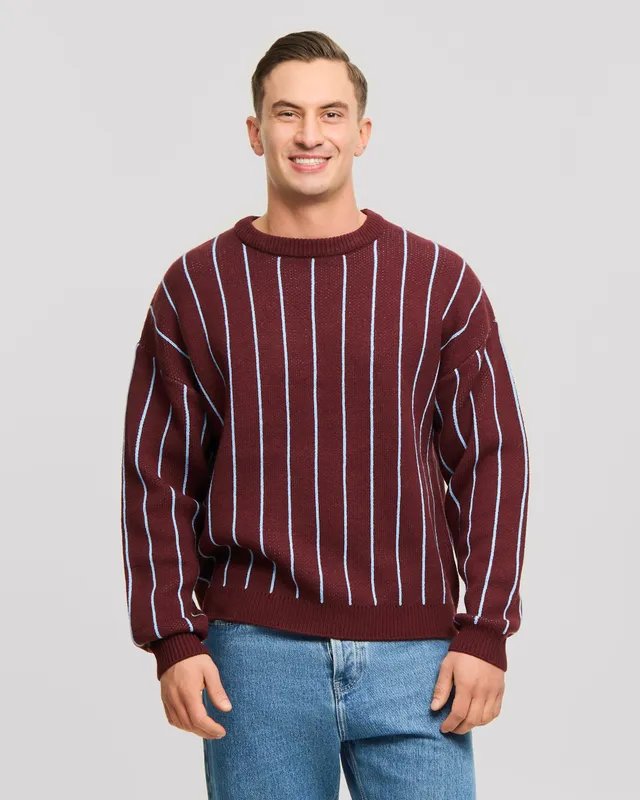 johnny-urban-strickpullover-levin-fitted-oversize-streifen-pullover image 1