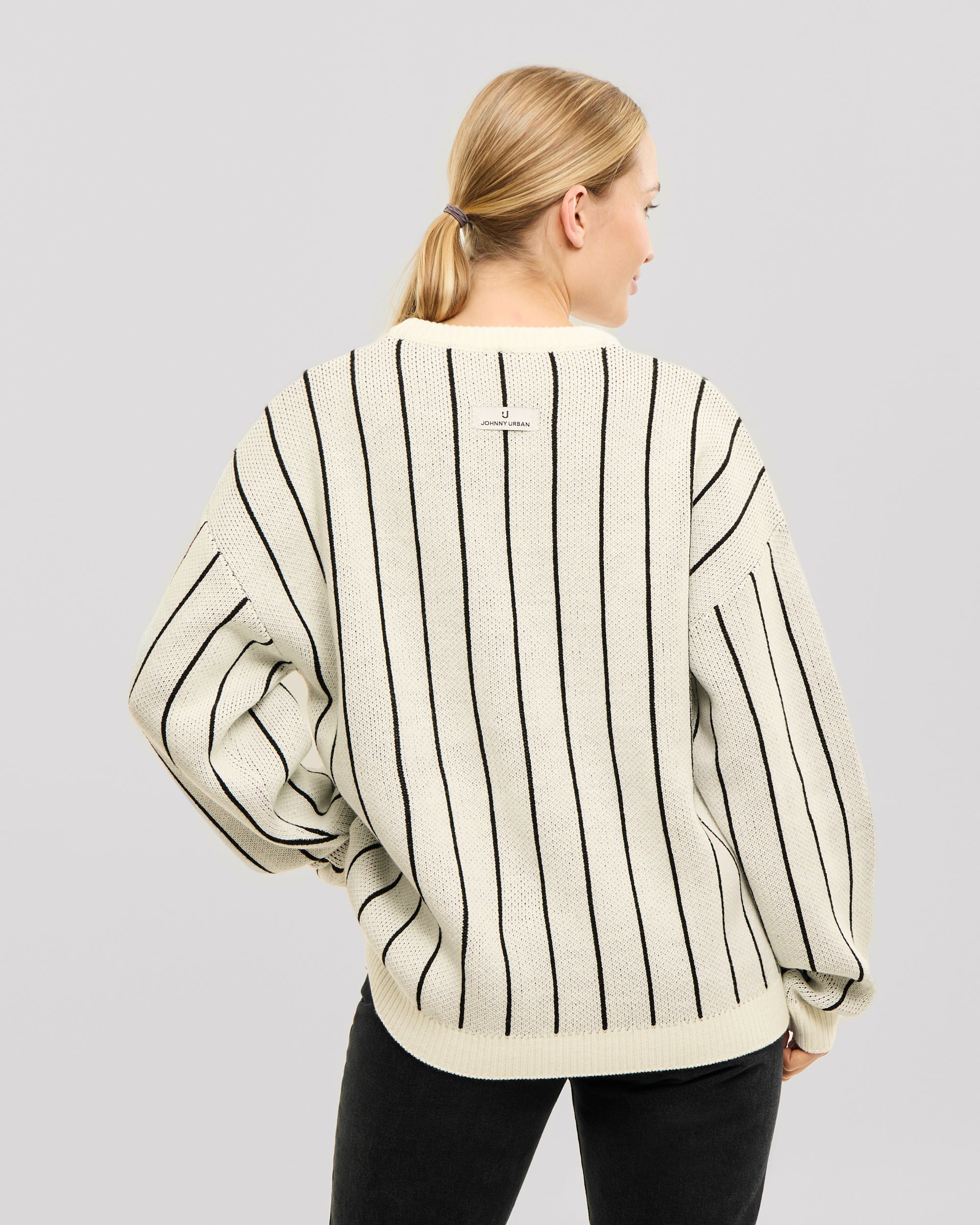 johnny-urban-strickpullover-levin-fitted-oversize-streifen-pullover image 4