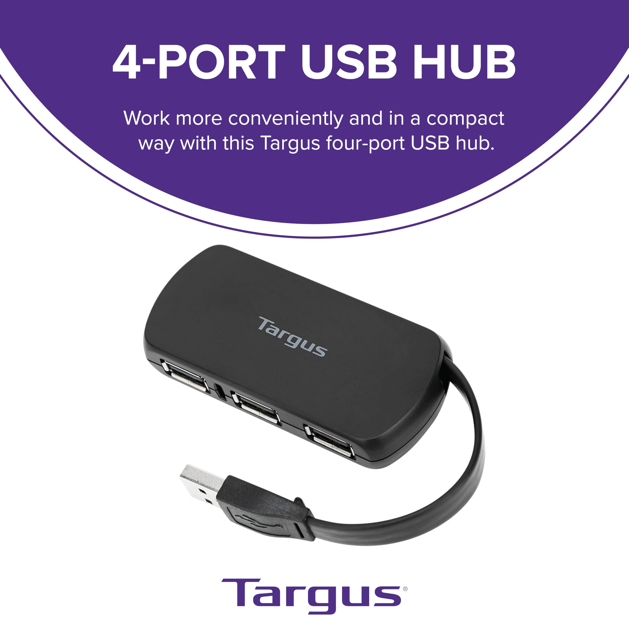 targus-ach114eu-4-port-usb-2-0-hub-kompakt-mit-festem-kabel image 2