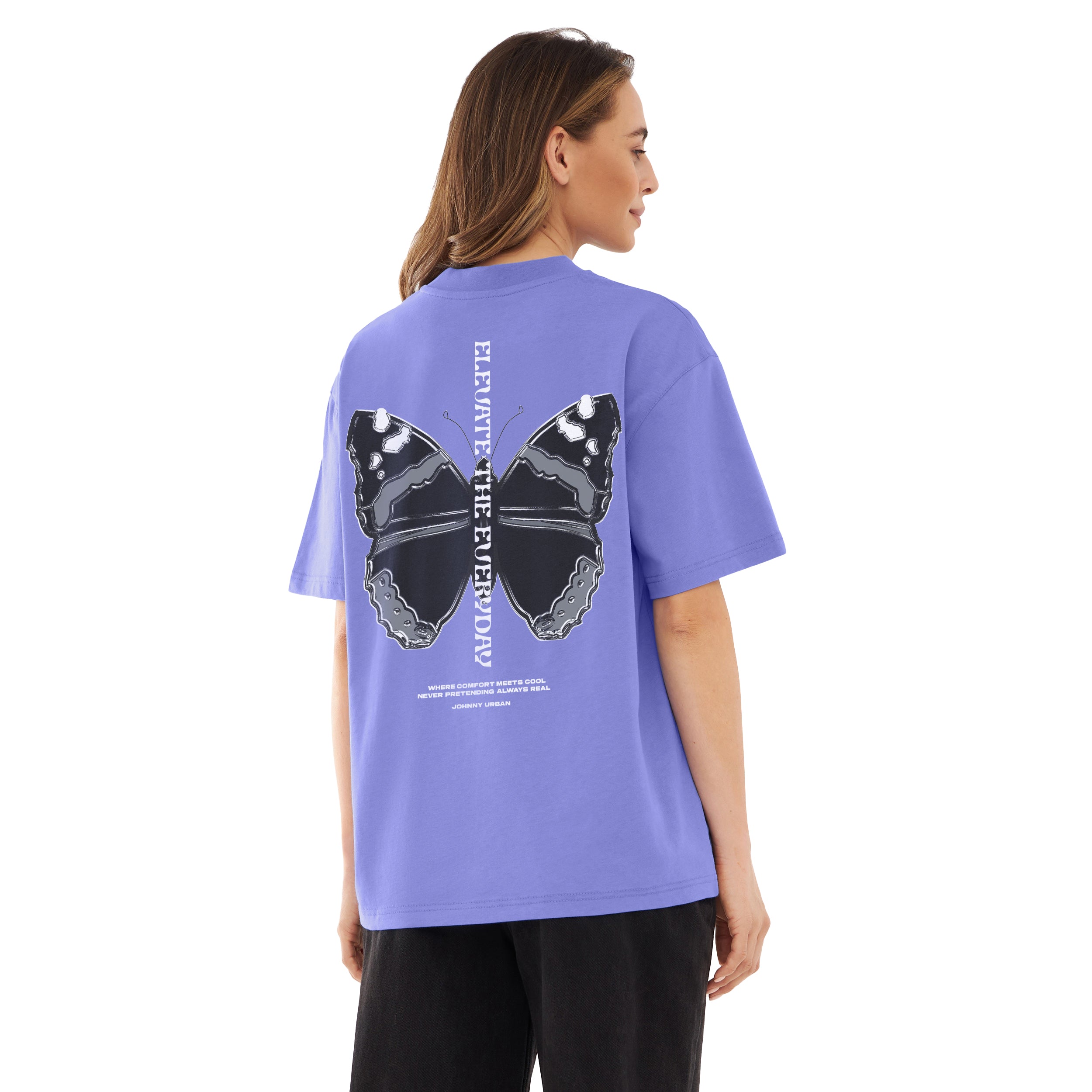 johnny-urban-t-shirt-sammy-chrome-butterfly-oversize-shirt-unisex image 7