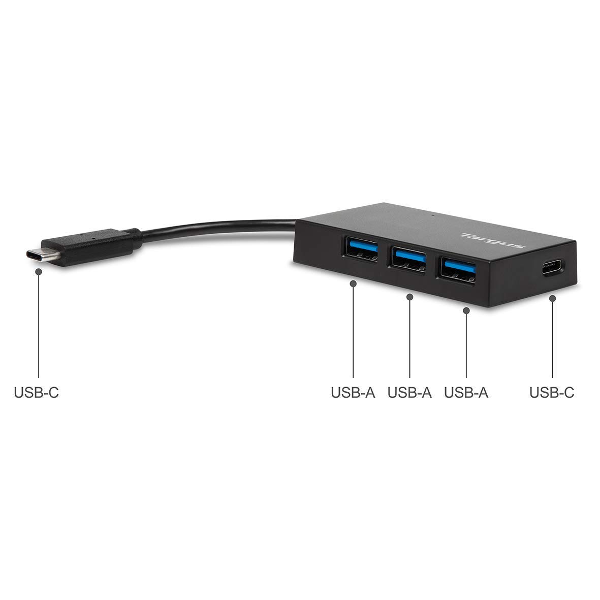 targus-ach922euz-usb-c-hub-auf-3x-usb-a-und-1x-usb-c-schwarz image 3