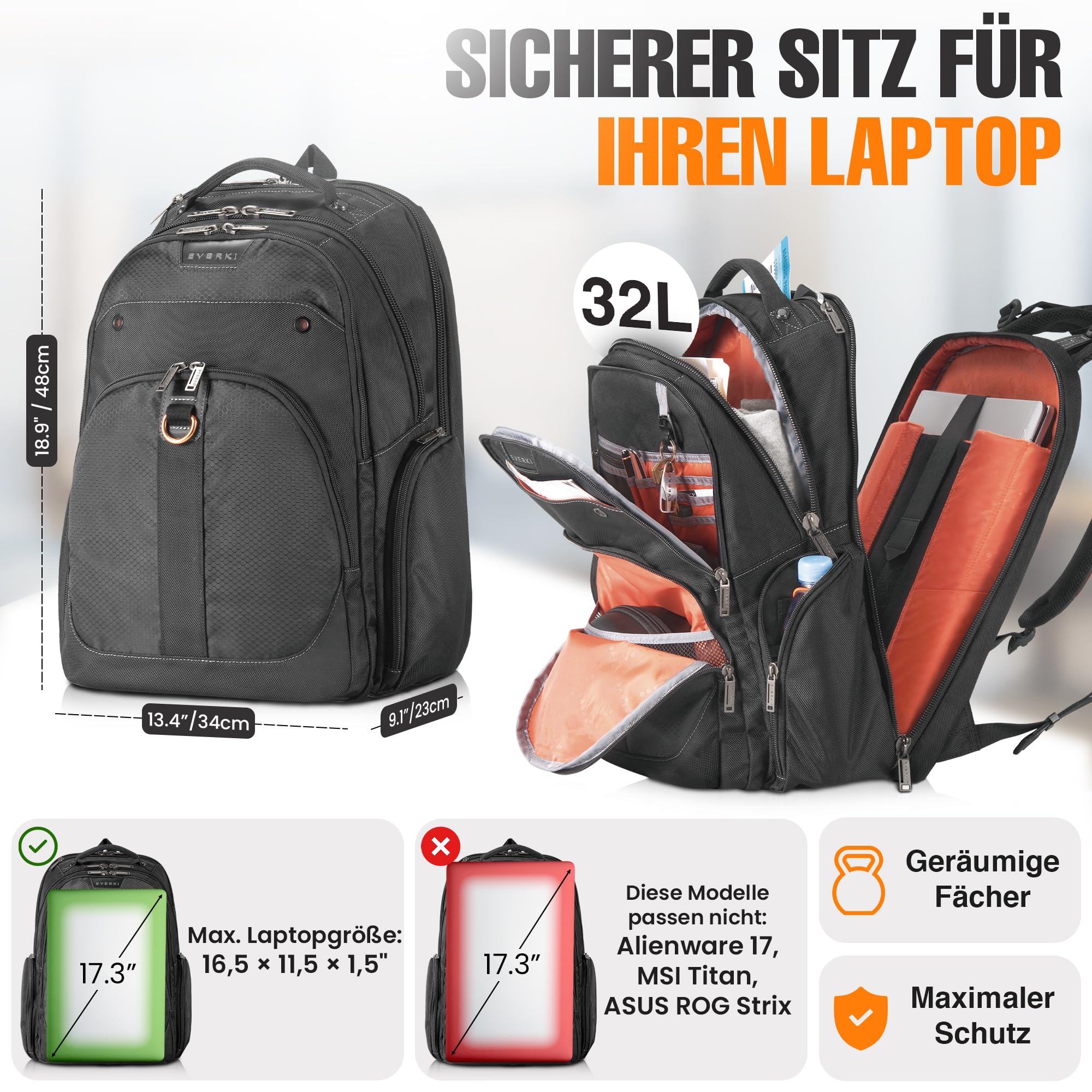 everki-atlas-business-laptoprucksack-32l-13-17-3-zoll-schwarz image 2