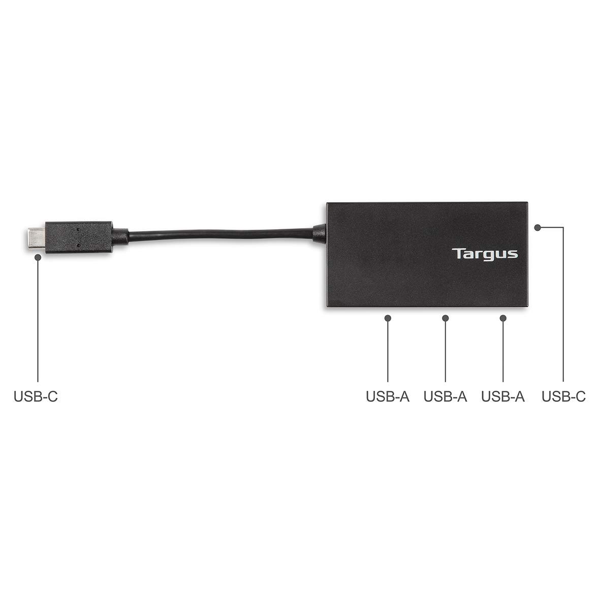 targus-ach922euz-usb-c-hub-auf-3x-usb-a-und-1x-usb-c-schwarz image 5