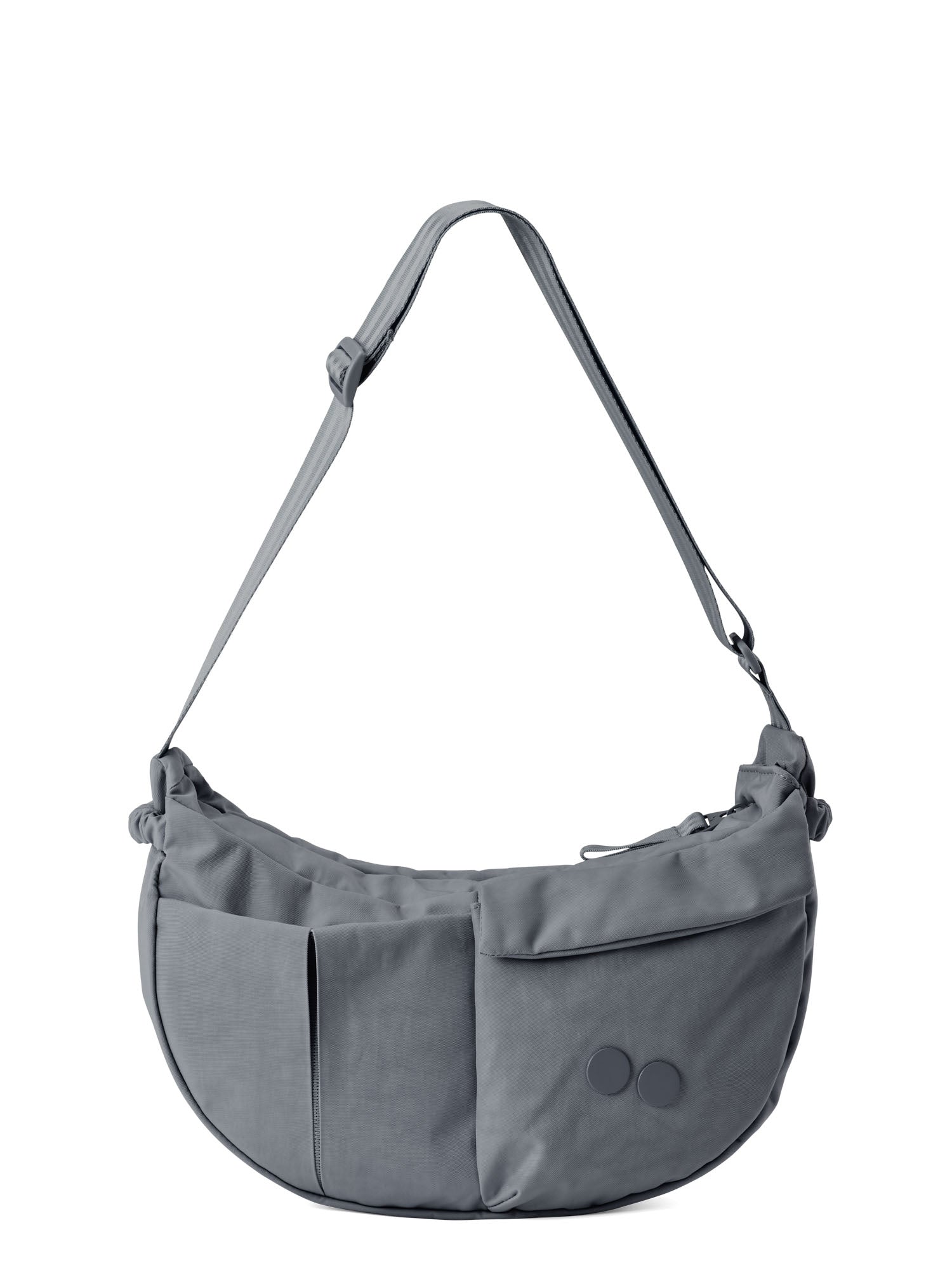 pinqponq-krumm-medium-crossbody-banana-bag-crinkle-grey-7-5-l image 1