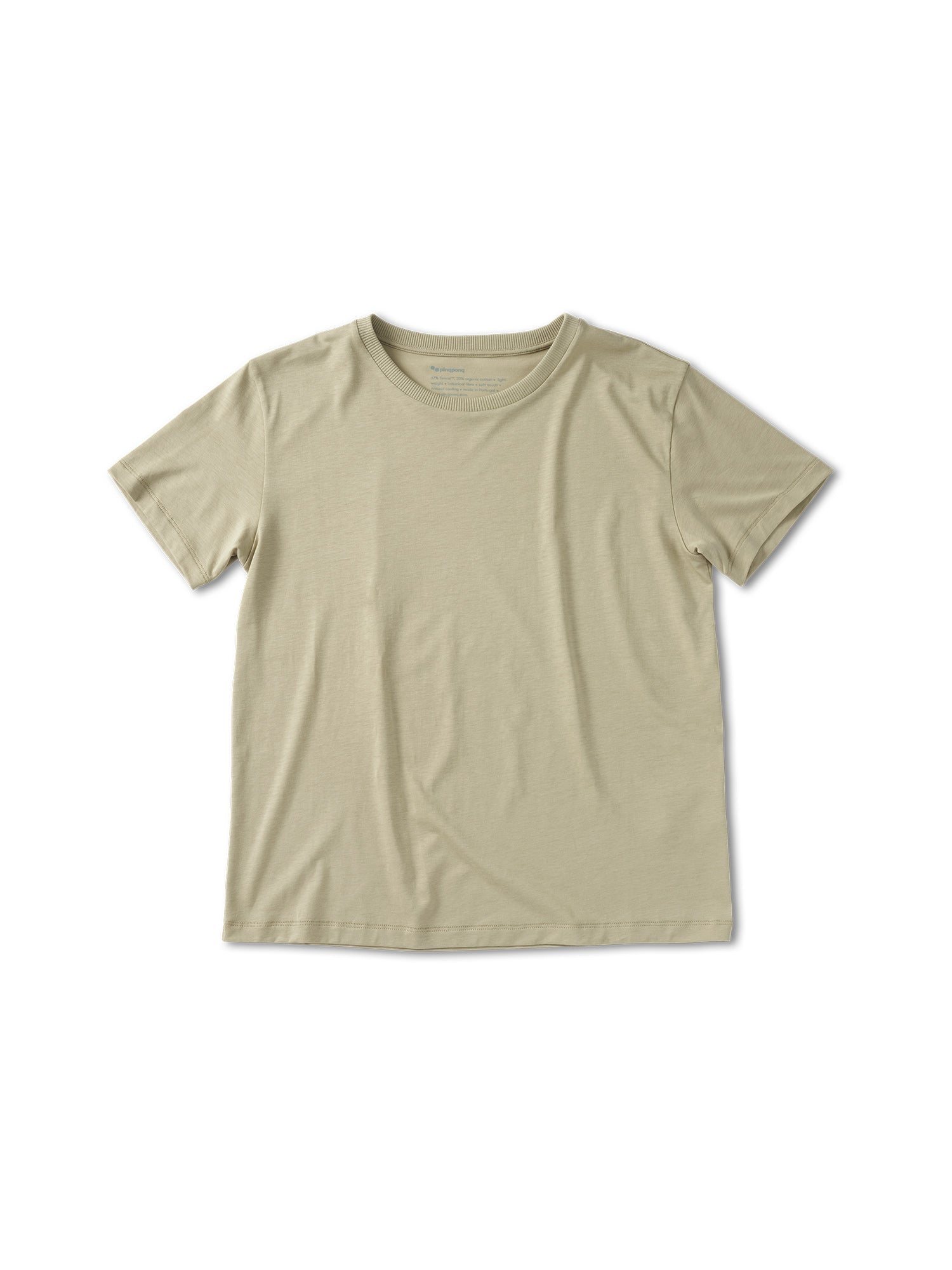 pinqponq-t-shirt-tencel-female-basic-wooden-olive image 1