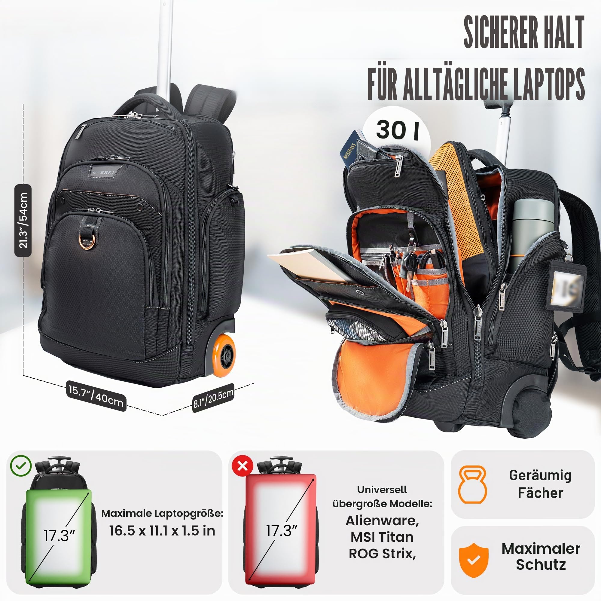 everki-atlas-rollrucksack-mit-rollen-30-l-f-r-13-bis-17-3-zoll-laptop image 2